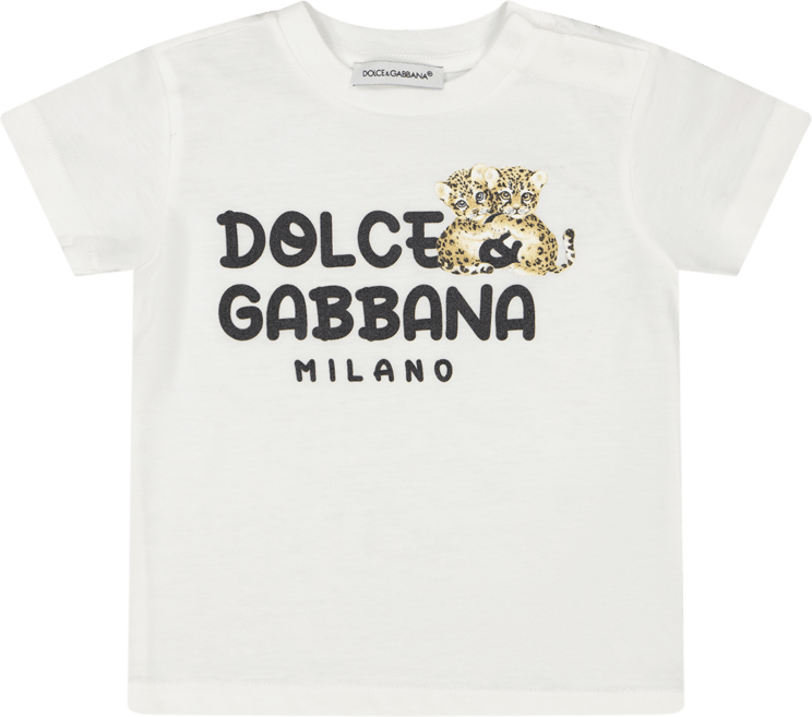 Dolce & Gabbana Dolce & Gabbana Baby Unisex T-Shirt Wit Wit