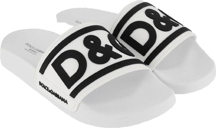 Dolce & Gabbana Dolce & Gabbana Kinder Unisex Slippers Wit Wit