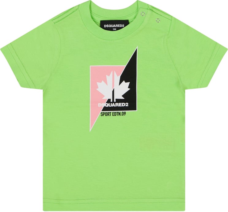 Dsquared2 Dsquared2 Baby Unisex T-Shirt Lime Geel