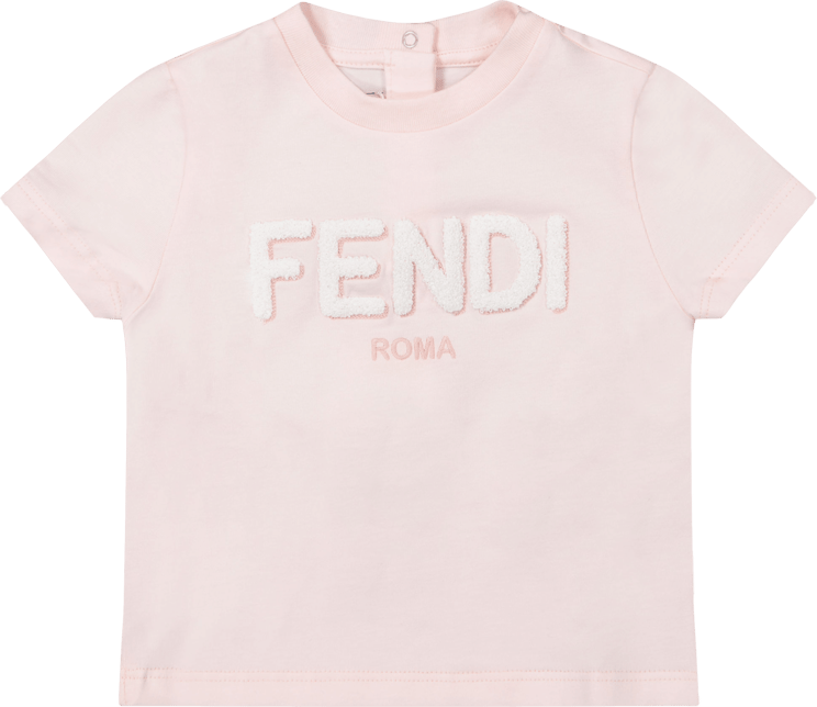 Fendi Fendi Baby Meisjes T-Shirt Licht Roze Roze