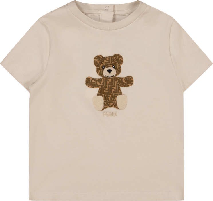 Fendi Fendi Baby Unisex T-Shirt Beige Beige