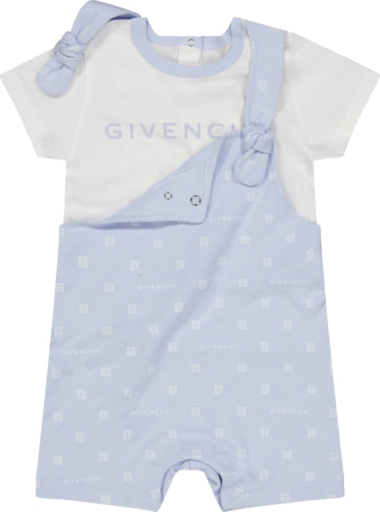 Givenchy Givenchy Baby Jongens Setje Licht Blauw Blauw