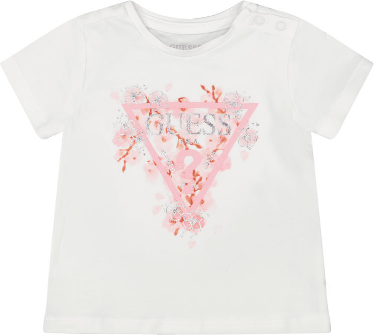 Guess Guess Baby Meisjes T-Shirt Wit Wit