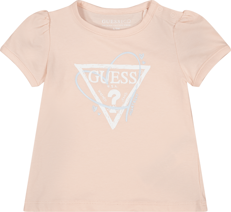 Guess Guess Baby Meisjes T-Shirt Zalm Roze
