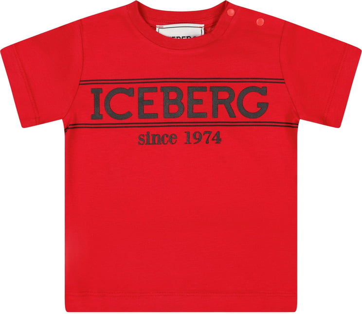 Iceberg Iceberg Baby Jongens T-shirt Rood Rood