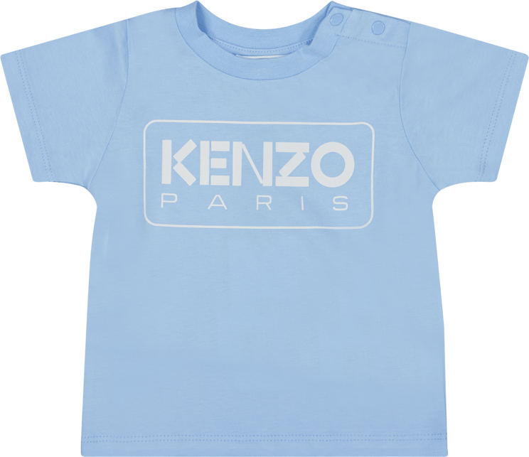 Kenzo Kenzo kids Baby Jongens T-Shirt Licht Blauw Blauw