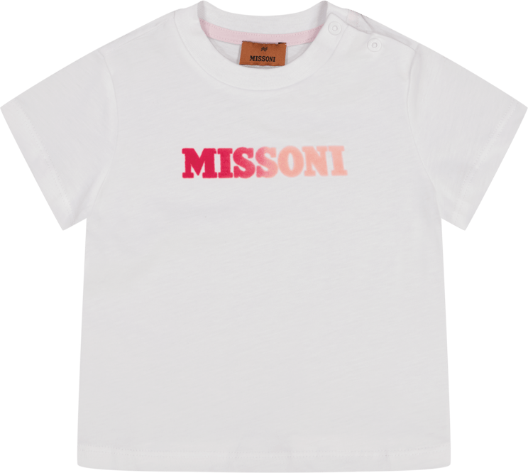 Missoni Missoni Baby Meisjes T-Shirt Wit Wit