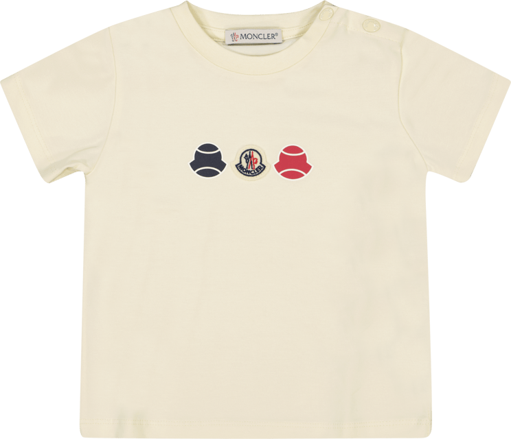 Moncler Moncler Baby Jongens T-Shirt Geel Geel