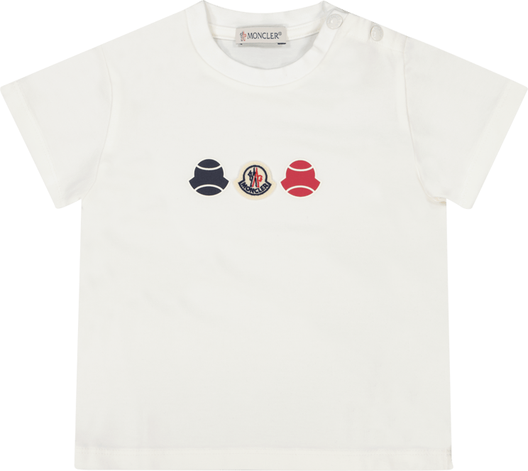 Moncler Moncler Baby Jongens T-Shirt Wit Wit