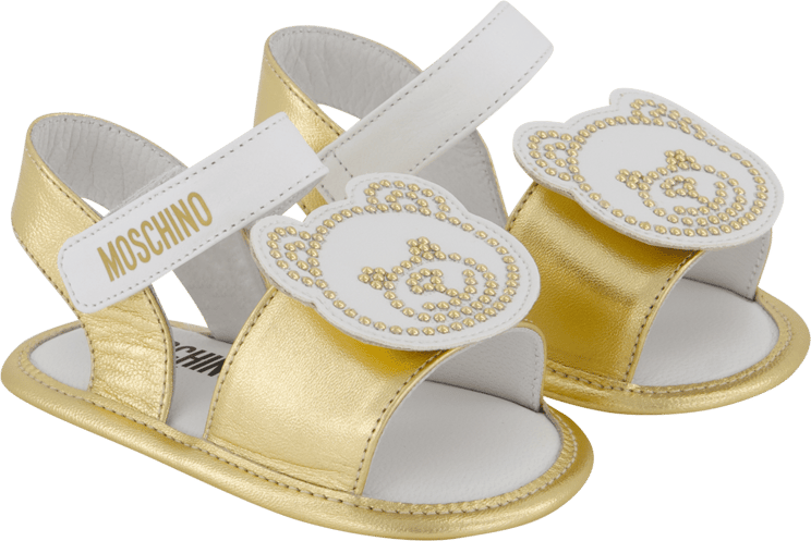 Moschino Moschino Baby Meisjes Sneakers Goud Metallic