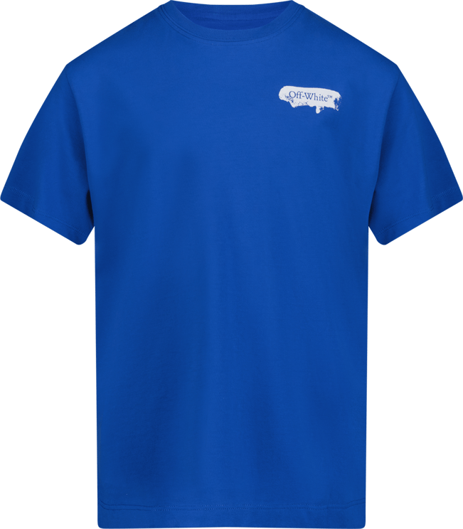 OFF-WHITE Off-White Kinder Jongens T-Shirt Cobalt Blauw Blauw