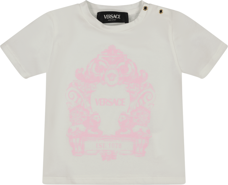 Versace Versace Baby Meisjes T-Shirt Roze Roze