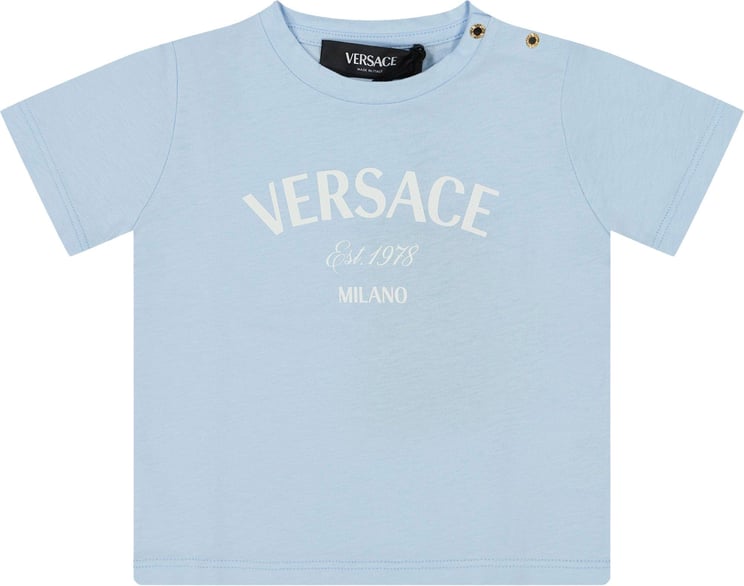 Versace Versace Baby Unisex T-shirt Licht Blauw Blauw