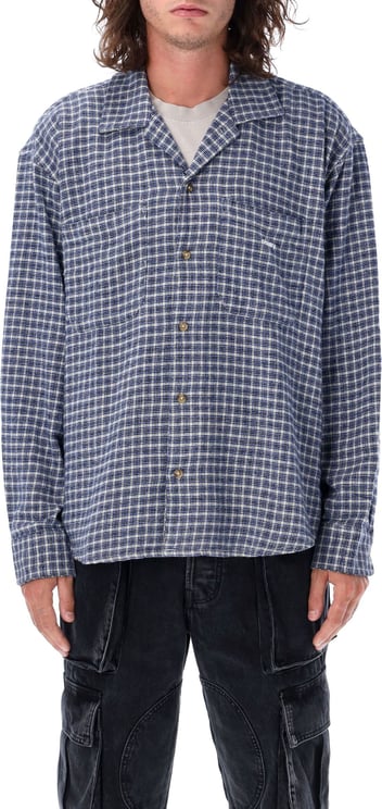 Obey MICRO PLAID SHIRT Zilver