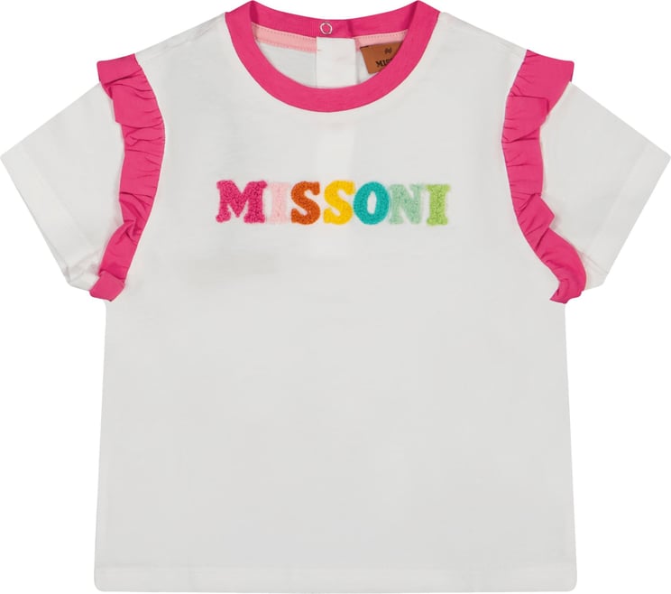 Missoni Missoni Baby Meisjes T-Shirt Wit Wit