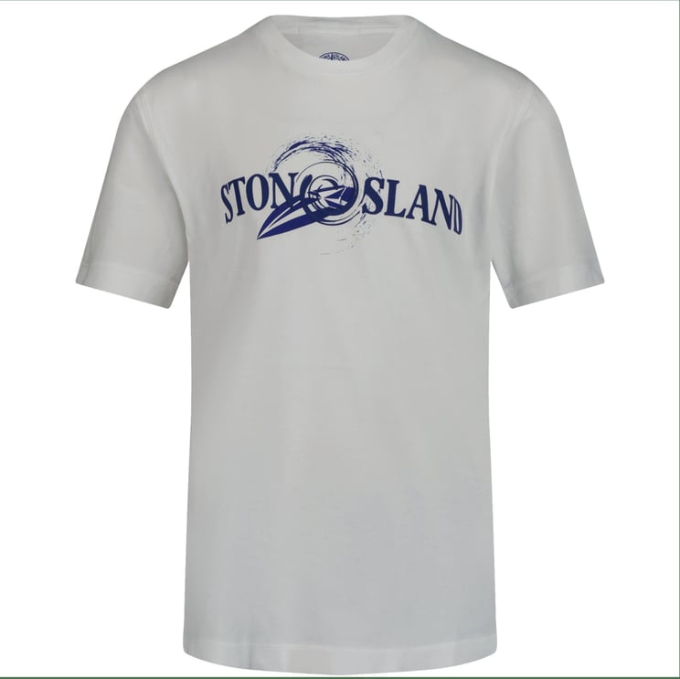 Stone Island Stone Island Kinder Jongens T-Shirt Wit Wit