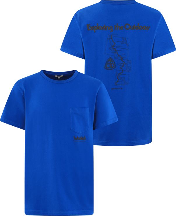 Woolrich Heren Trail T-Shirt Blauw Blauw