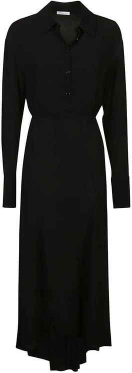 Patrizia Pepe Long Sleeve Dress Black Zwart