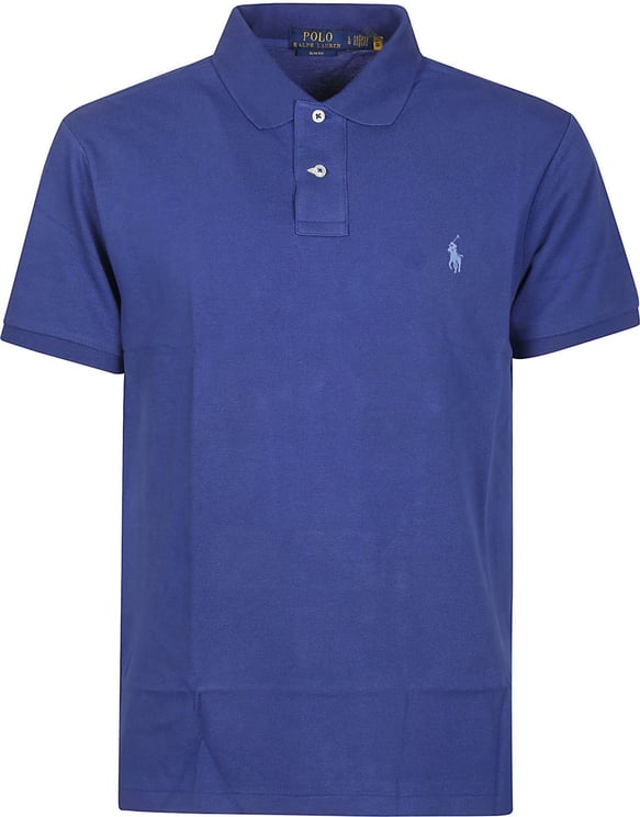 Ralph Lauren Short Sleeve Slim Fit Polo Shirt Blue Blauw