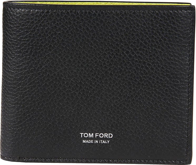 Tom Ford Two-tone Classic Bifold Wallet Black Zwart