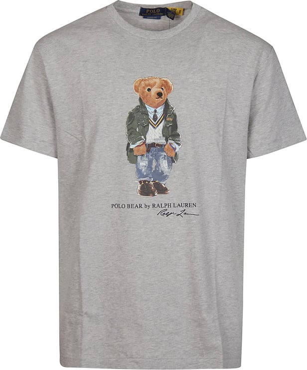 Ralph Lauren Print Bear T-shirt Grey Grijs