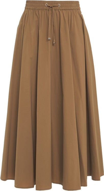 Herno Midi skirt with pleats Bruin