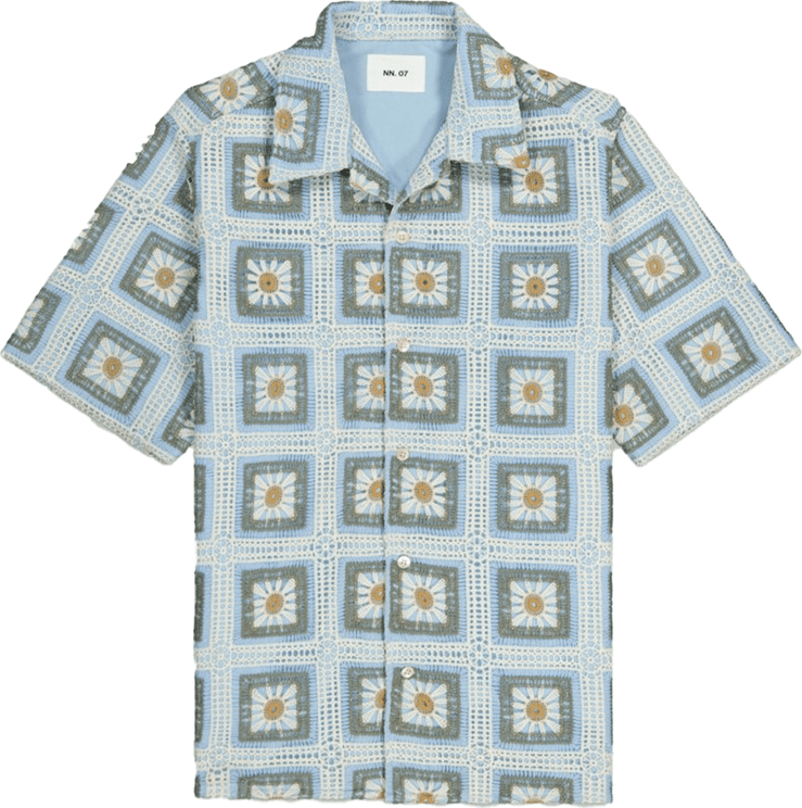 NN07 chemise au crochet Blauw