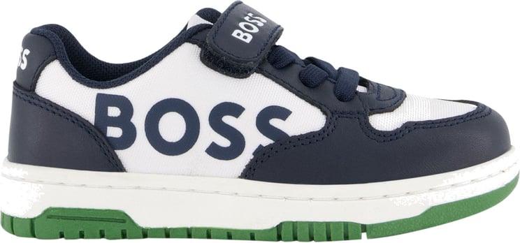 Hugo Boss Boss Kinder Jongens Sneakers Navy Blauw