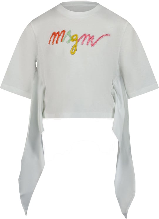 MSGM MSGM Kinder T-Shirt Wit Wit