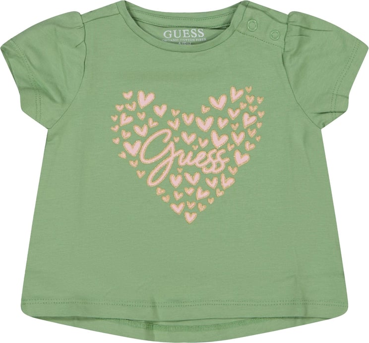 Guess Guess Baby Meisjes T-Shirt Licht Groen Groen