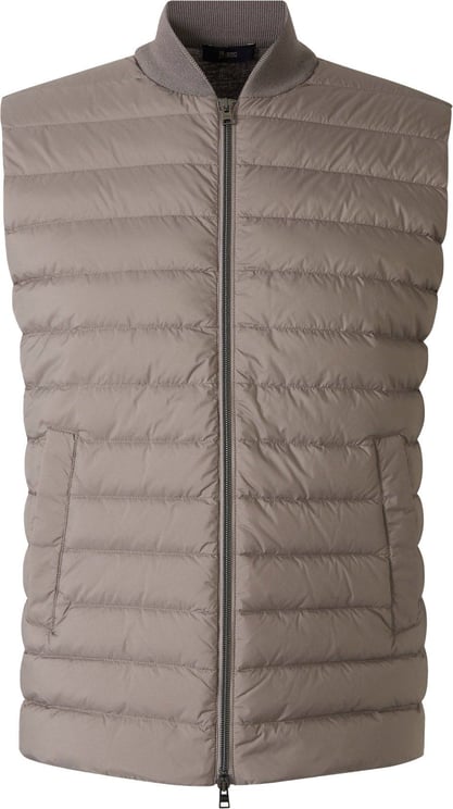 Herno Padded Zipper Vest Taupe