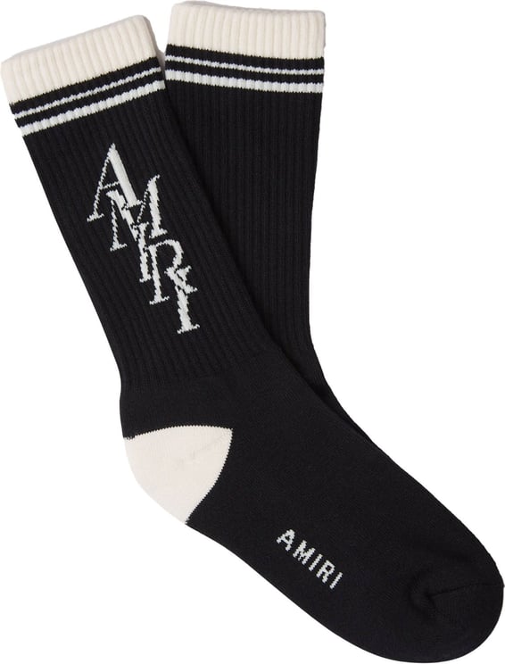 Amiri Two-tone Logo Socks Zwart
