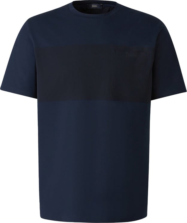 Herno Pocket Technical T-Shirt Blauw