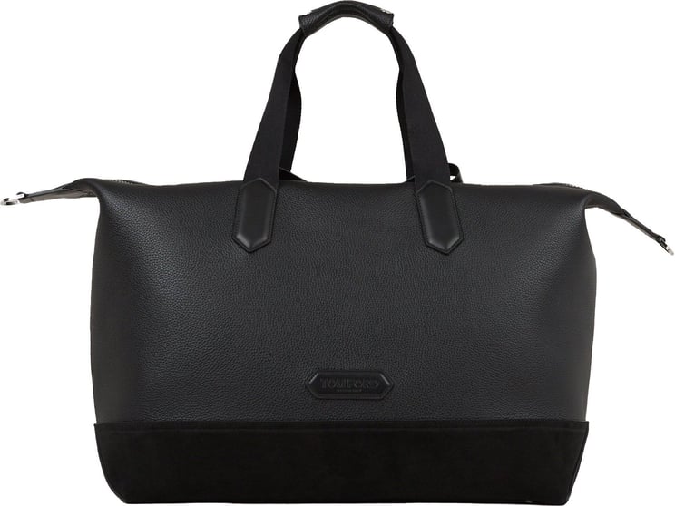 Tom Ford Granulated Leather Travel Bag Zwart
