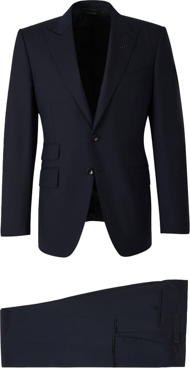 Tom Ford Wool Suit Blauw