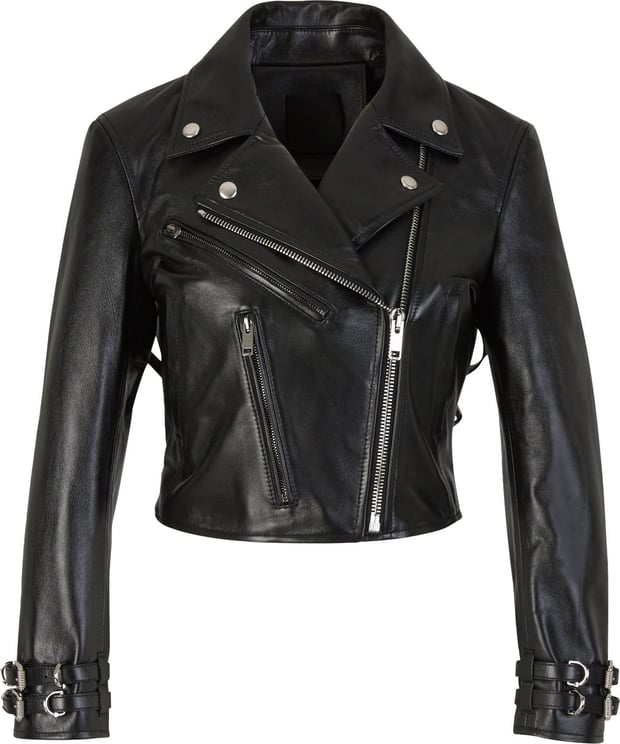 Givenchy Buckles Leather Jacket Zwart