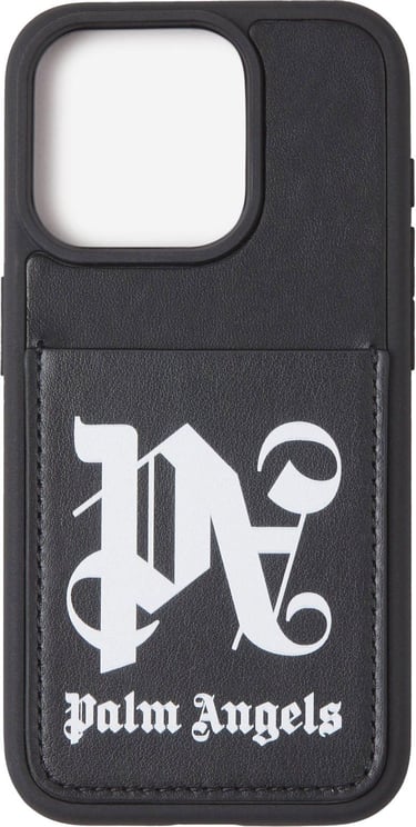 Palm Angels Iphone 15 Pro Logo Case Zwart