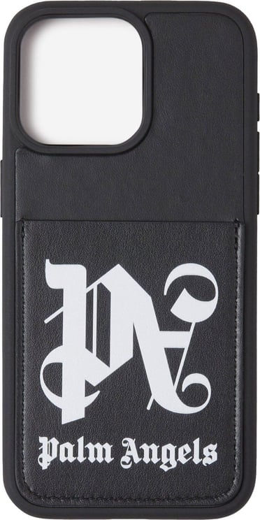Palm Angels Iphone 15 Pro Max Logo Case Zwart