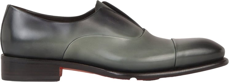 Santoni Smooth Leather Shoes Groen
