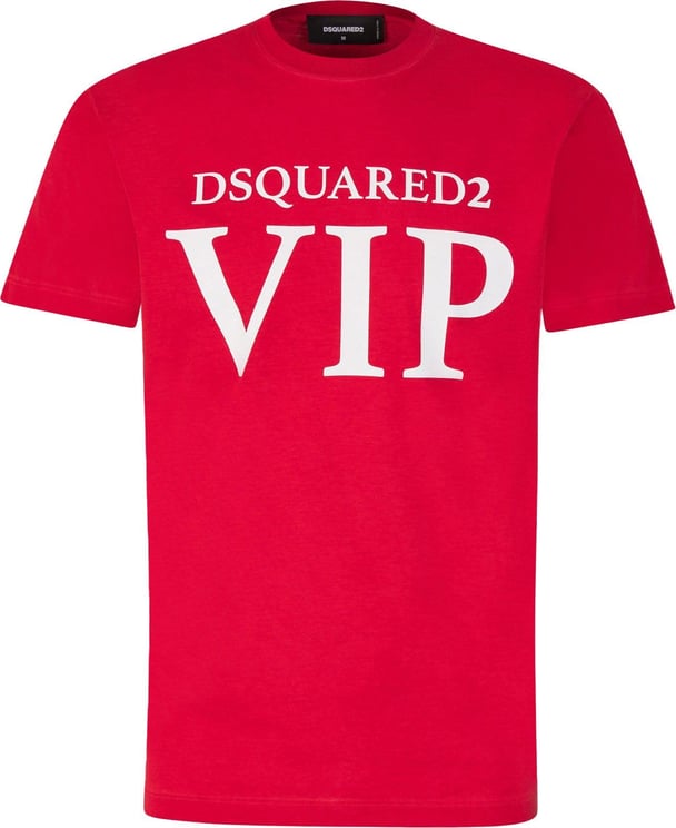 Dsquared2 Printed Cotton T-Shirt Rood