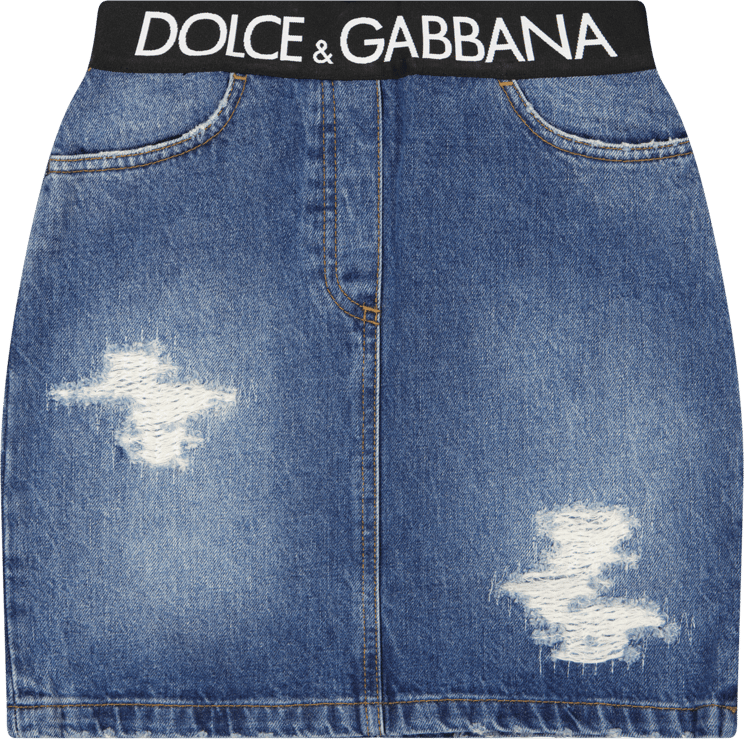 Dolce & Gabbana Dolce & Gabbana Kinder Meisjes Rok Jeans Blauw