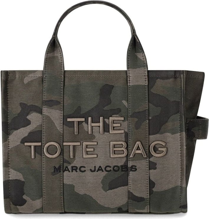 Marc Jacobs The Camo Jacquard Medium Tote Handbag Green Groen