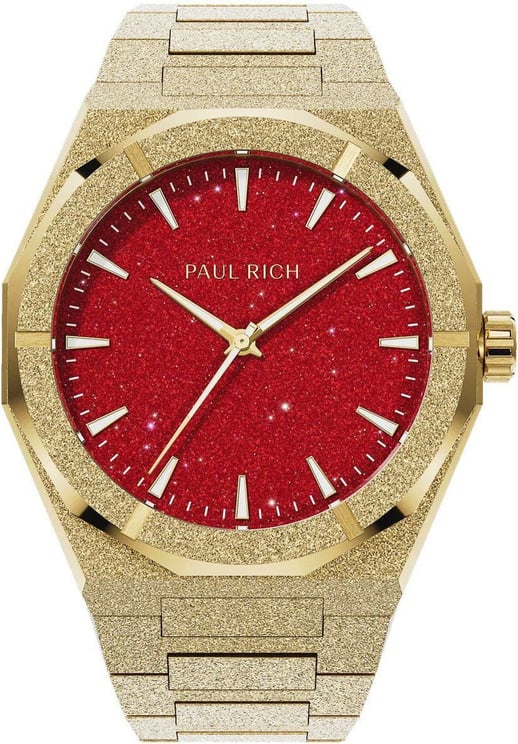 Paul Rich Frosted Star Dust II Gold Red FRSD207 horloge Rood