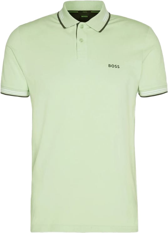 Hugo Boss BOSS Paul Curved Polo Open Green Groen