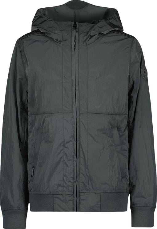 Airforce Waxed Crinkle Fabric Jacket Grijs