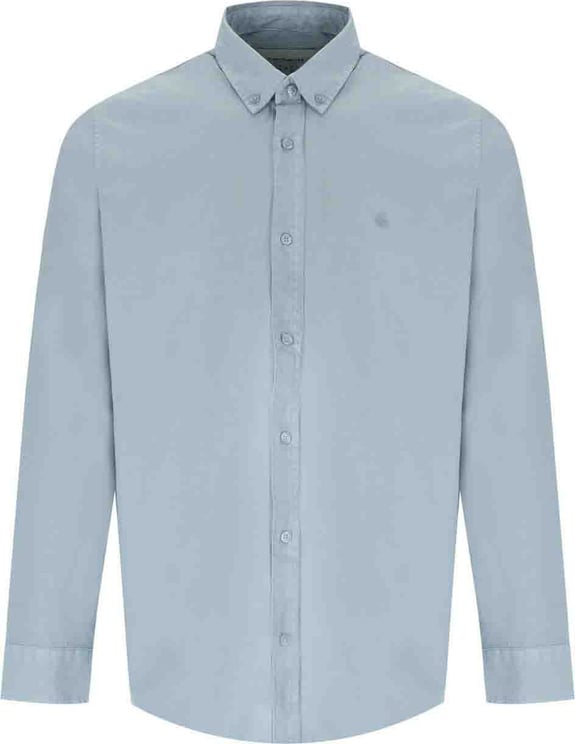 Carhartt Wip L/s Bolton Frosted Blue Shirt Blue Blauw