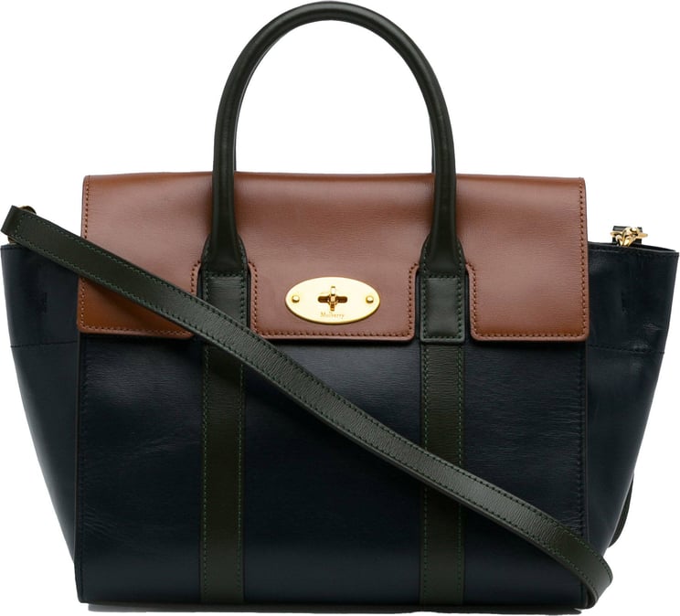 Mulberry Bayswater Tricolor Satchel Blauw