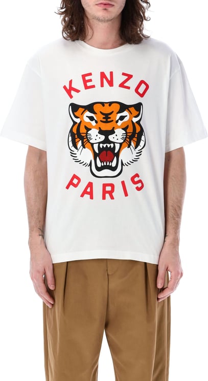 Kenzo LUCKY TIGER OVER TEE Wit