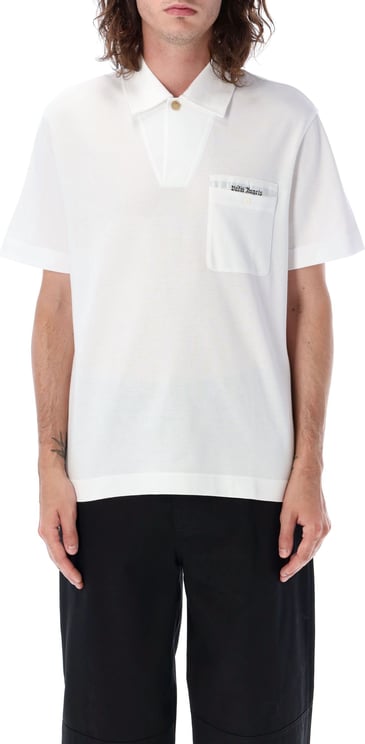 Palm Angels SARTORIAL TAPE BOTTOM POLO Wit