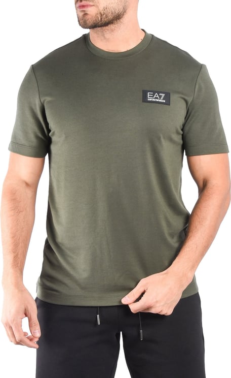 EA7 T-shirt casual groen Groen